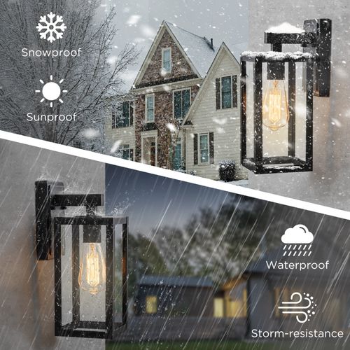 FTL Outdoor Lantern Wall Lights E27 Wall Lantern Porch Light  IP44 Matte, 2Pack — image 5