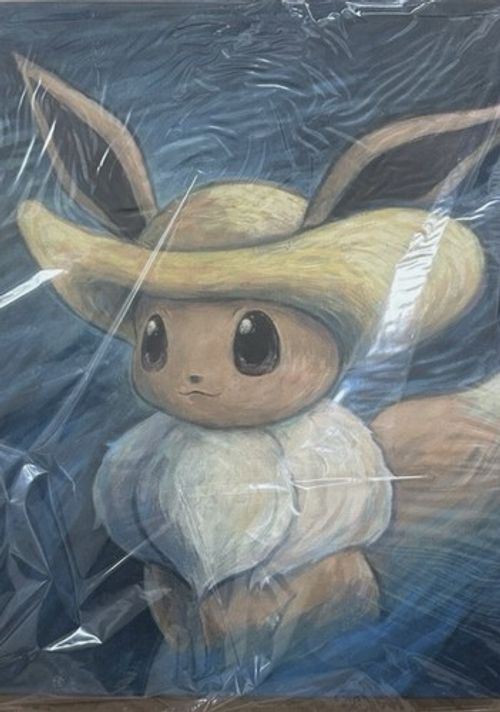 Pokemon Center ×Van Gogh: Eevee Inspired Self-Portrait with Straw Hat, FAST 🚚💨