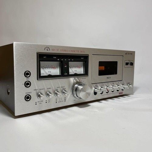 Victor KD-31 ANRS Stereo Cassette Deck Serviced LED Peak Meter Fully Functional