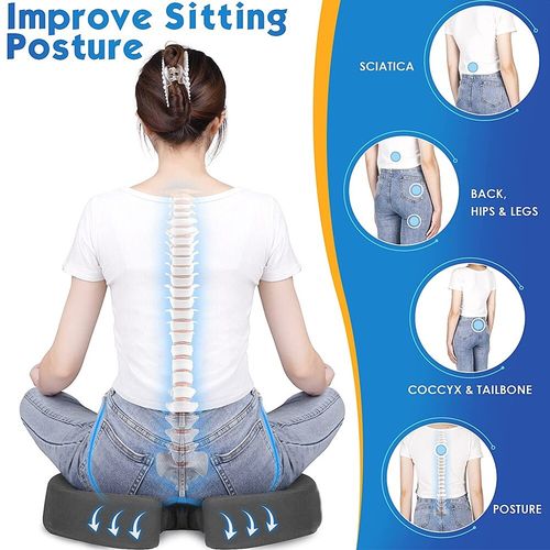 Cushion Seat Pillow Orthopaedic Coccyx Back Pain Relief Memory Foam Office Chair — image 5