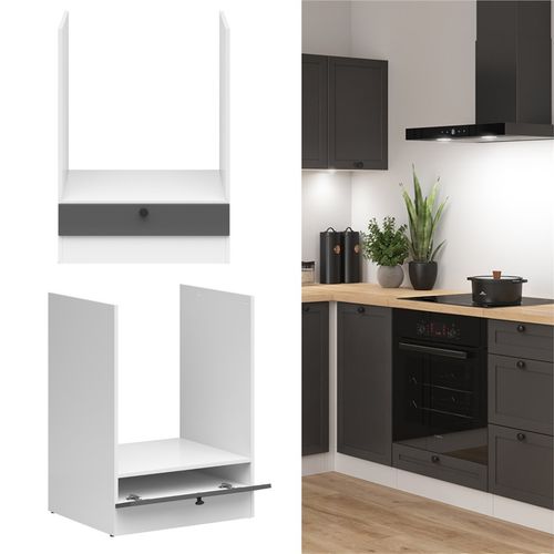 Corner Kitchen Cabinets Set Complete DIY Fitted 9 Units Shaker Dark Grey Junona — image 12