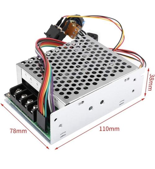 DC10V-55V PWM Brushed DC Motor Speed Controller CW CCW Reversible Switch With — image 2