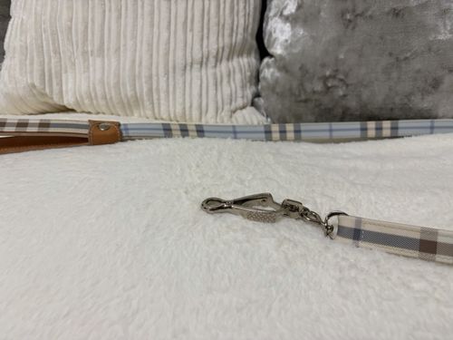 Burberry Beige Check Leather Standard Dog Lead Leash medium/large — image 3