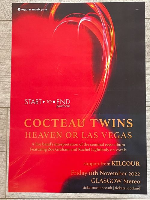 COCTEAU TWINS Concert poster - Glasgow 2022 music band show tour Gig memorabilia — image 1