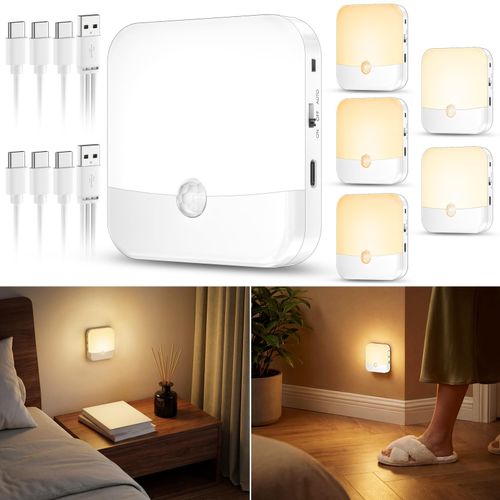 daphomeu Rechargeable Motion Sensor 7.8 cm x x 1 cm, White 6 Pcs — image 1
