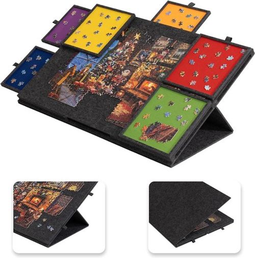 1000pcs/1500pcs Felt Jigsaw Puzzle Board Tilting Portable Lightweight