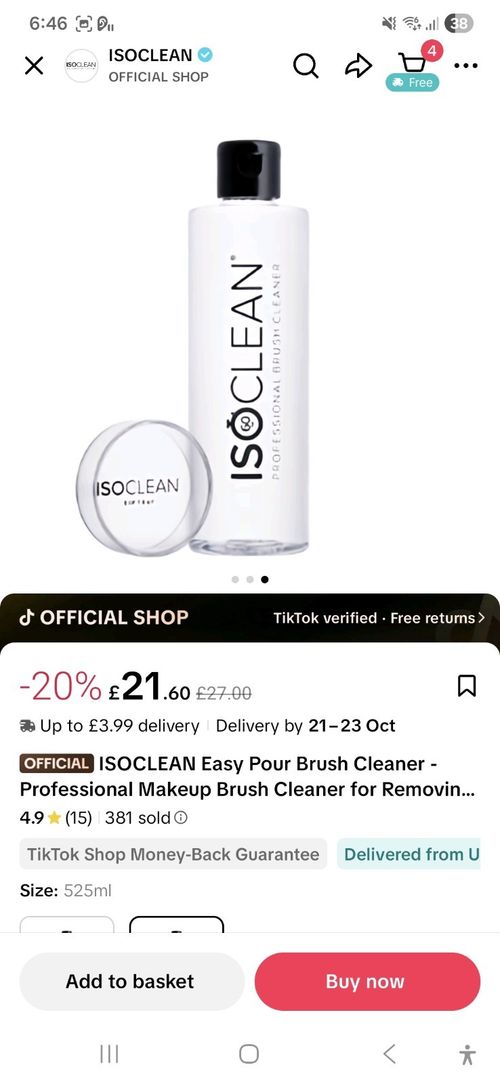ISOCLEAN Professional Make-Up Brush Liquid Cleaner, Clear Cleaning Solution  — image 4