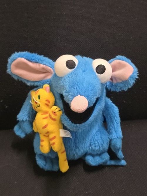 Vintage Disney Store Tutter Mouse with Cat Bear in the Big Blue House Soft Toy 