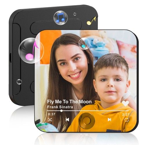 Personalised Music Fridge Magnet Player Custom Any Photo & Song Gift for Her Him