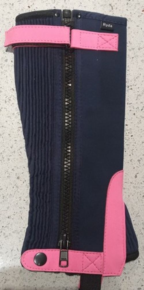 New RYDA Children's Amara Horse Riding Chaps Black Navy Pink  Small Medium Large