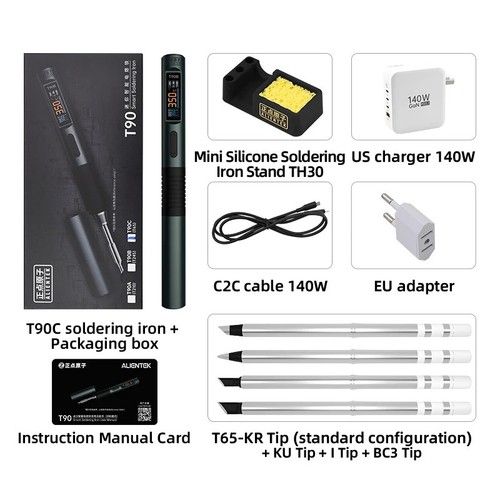 ALIENTEK T90 Smart Soldering Iron PD 140W Adjustable Temperature DC 28V 80-450℃
