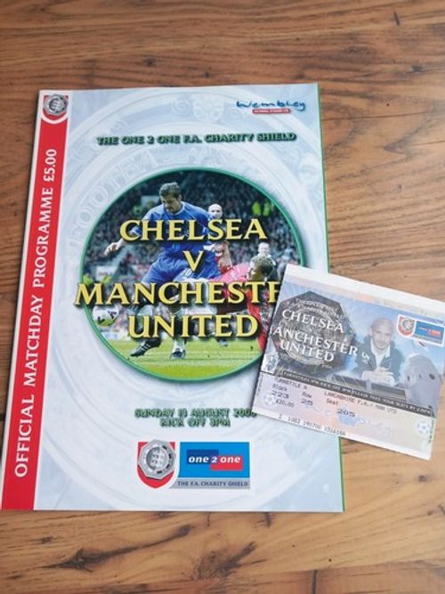 2000 Charity Shield Programme & Ticket – Chelsea vs Man Utd