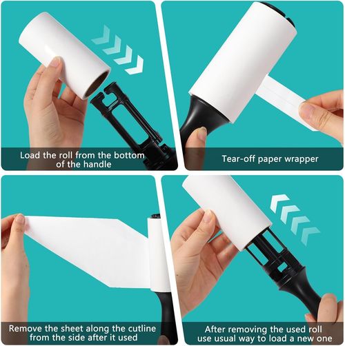 5 X Lint Roller Refills Rolls Clothes Fluff Dust Pet Hair Remover Sticky Laundry — image 7