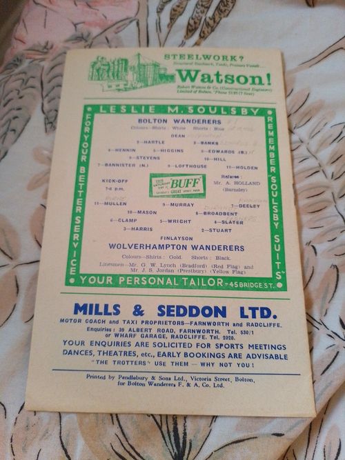 1958 Charity Shield Bolton Wanderers v Wolverhampton Wanderers Wolves (24) — image 2