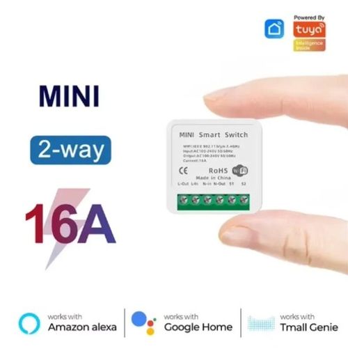 WiFi Smart Switch 16A Tuya Smart Life 2 Way Mini Relay Module Alexa Google