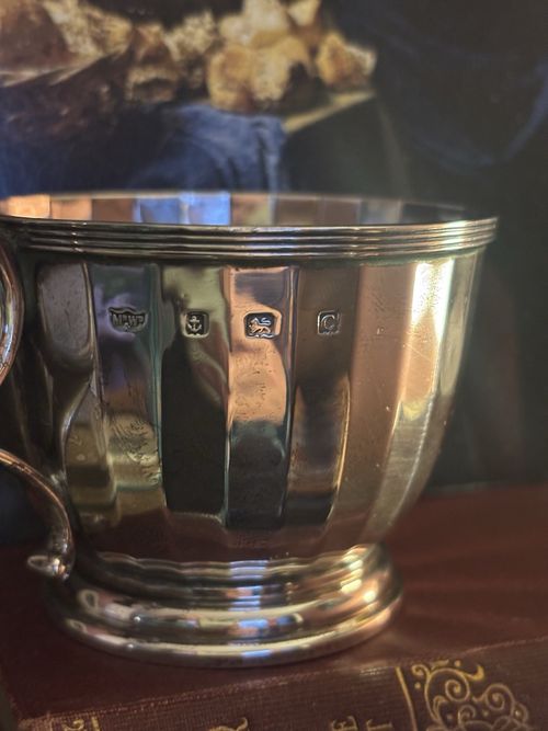 Mappin and Webb Solid Silver Christening Cup 1902 Birmingham Hallmarks Antique — image 5