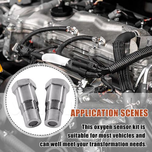 2X Catalytic Converter Check Fix CEL Oxygen O2 Lambda Sensor Spacer Adapter Plug — image 8