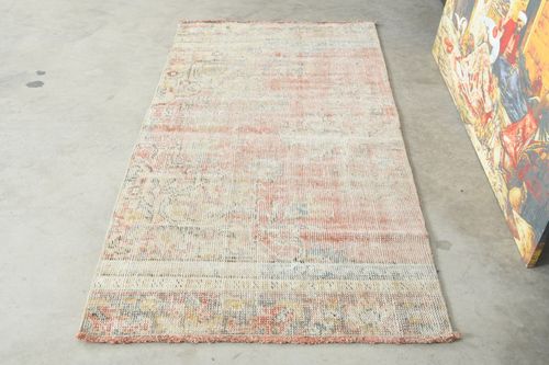 small turkish rug, hand-knotted carpet vintage rug, oushak area rug 3 x 6 ft 300 — image 3