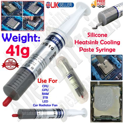 New Silicone Thermal Heatsink Compound Cooling Paste PC Processor Grease Syringe — image 1