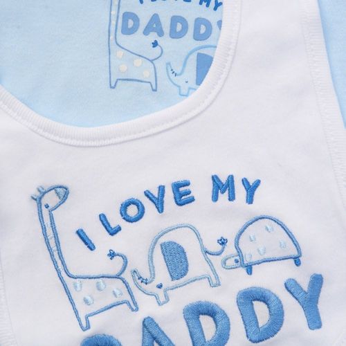 Baby Boys Layette Clothing Gift Set 5 Piece ~ Love You Daddy ~ Blue 0-3-6 Months — image 2