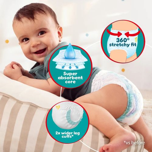 Pampers Baby Dry Nappy Diaper Pants Protect Pull Up Nappies 19kg+Size 9 pack 108 — image 4