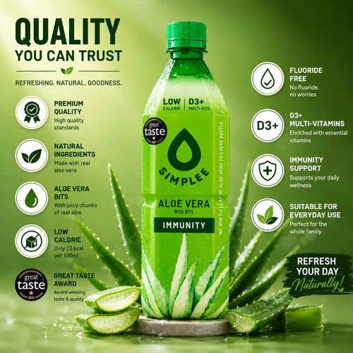 SIMPLEE Aloe Vera Drink With Bits (Immunity) – 500ml Bottles (Pack of 6) — image 13