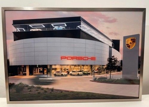RARE 2000’s PORSCHE DEALER SIGN ILLUMINATED SHOWROOM WORKSHOP SERVICE DEALERSHIP