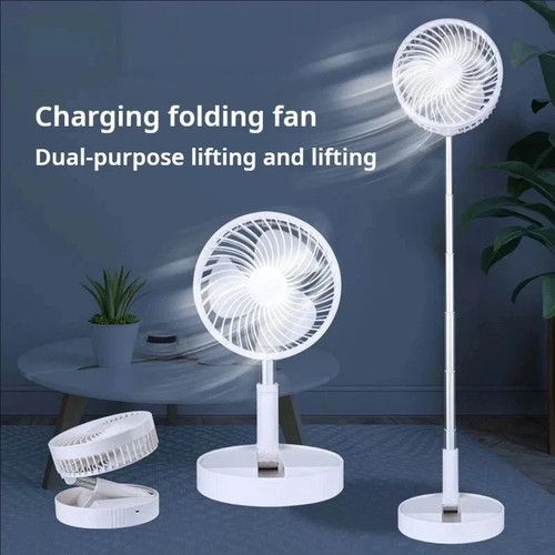 Battery Operated Fan Foldable Table Desk Floor Pedestal Portable 4 Speeds Fan