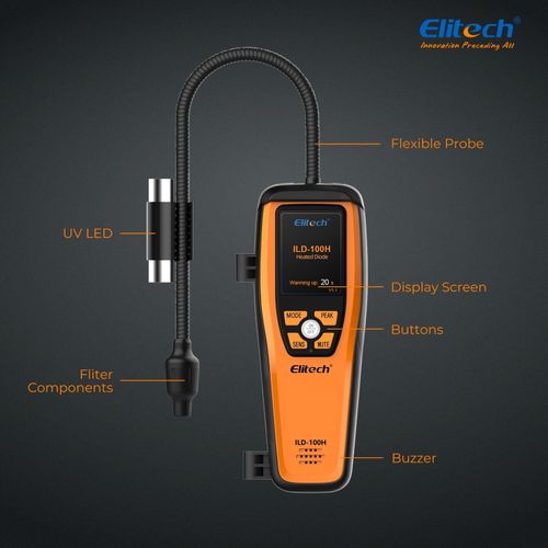 Elitech HVAC Refrigerant Leak Detector HeatedDiode Sensor Freon Sniffer ILD-100H — image 5
