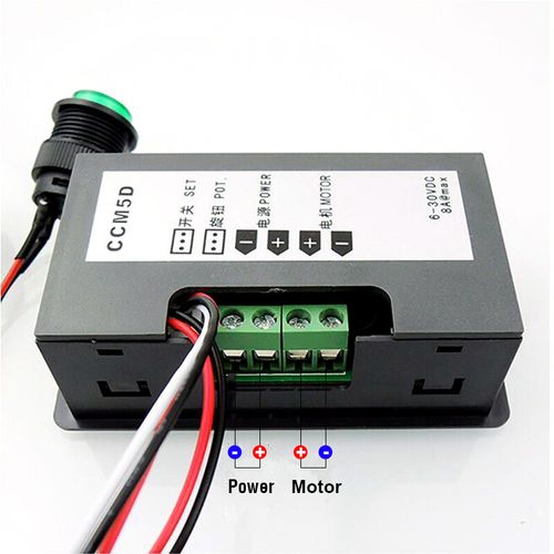 DC 6V 12V 24V Max 8A Motor PWM Speed Controller With Digital Display & Switch // — image 2