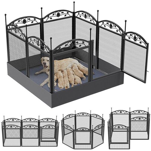 Rustproof Large Metal Dog Playpen Panels Pet Dog Fence Exercise RV Camping Yard — image 8