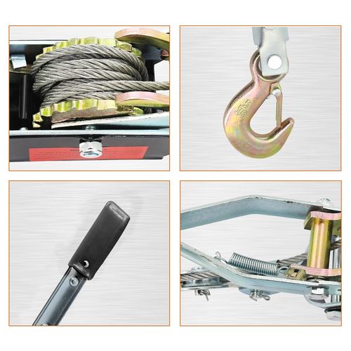 4 Ton Rachet Come Along Hand Winch Portable Heavy Duty Hand Power Cable Puller — image 8
