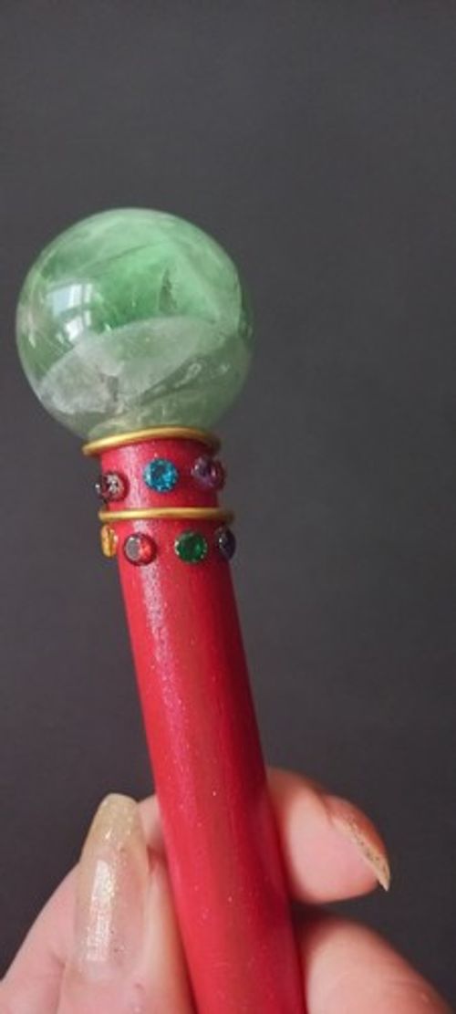 Alex Russo wooden wand replica with real gems in box Wizards of Waverly Place