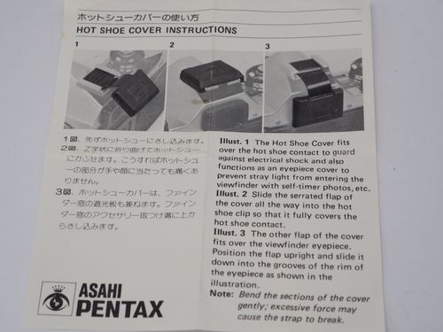 Asahi Pentax Viewfinder & hotshoe cover 31012 for K1000 ME Super MX SLR camera — image 4
