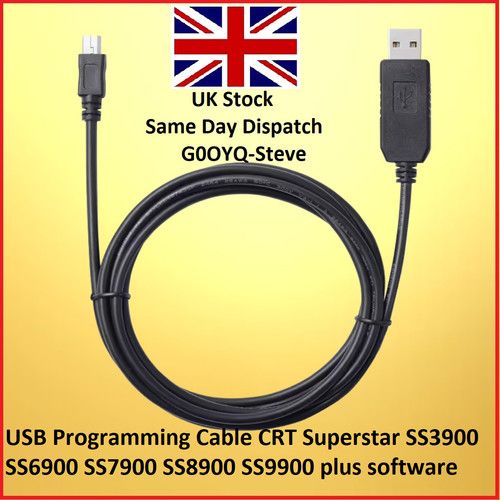 USB Programming Cable CRT Superstar SS3900 SS6900 SS676 SS7900 SS8900 SS9900