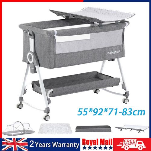 Baby Bedside Crib Sleeper Bassinet Safe Co-Sleeping Storge with Changing Table — image 1