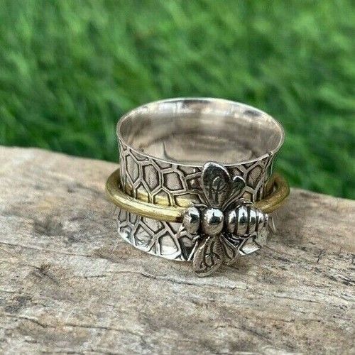 Spinning Ring Beautiful Ring 925 Sterling Silver Meditation Ring Handmade Ring
