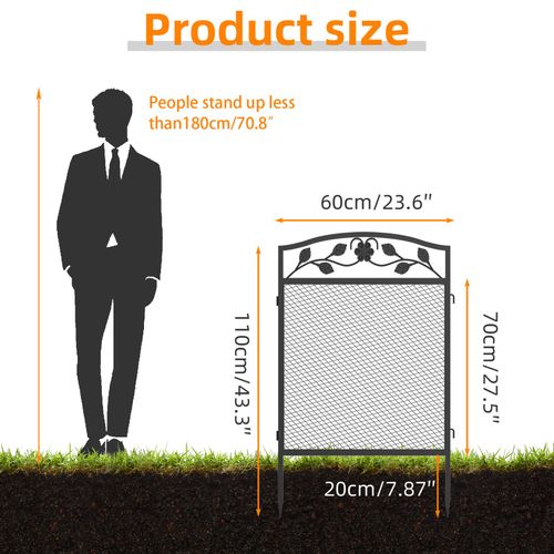 5x Garden Fence Metal Wire Panels with Gate Yard Pet Dog Playpen Animal Barrier — image 8
