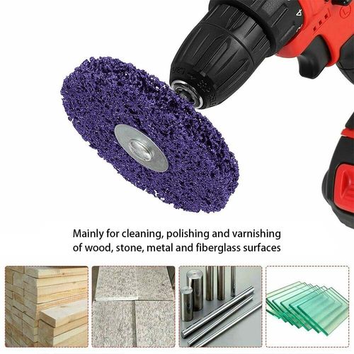 5Pcs 4'' Poly Strip Disc Wheel Paint Rust Removal Clean For Angle Grinder 100mm — image 7