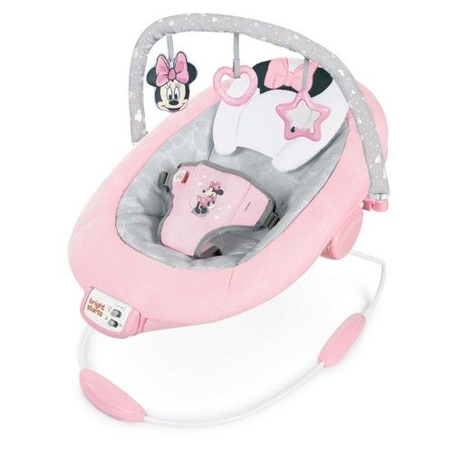 Bright Starts Disney Baby Minnie Mouse Rosy Skies Baby Bouncer Pink From 0-6M