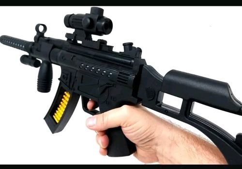Kids Mp5 Squid Gun Flashing Lights & Sounds Boys Girls Army Role Play Uk — image 6