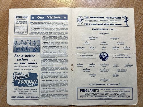 10 Vintage Manchester City Programmes 1952–1964 Maine Road Football Bundle — image 15