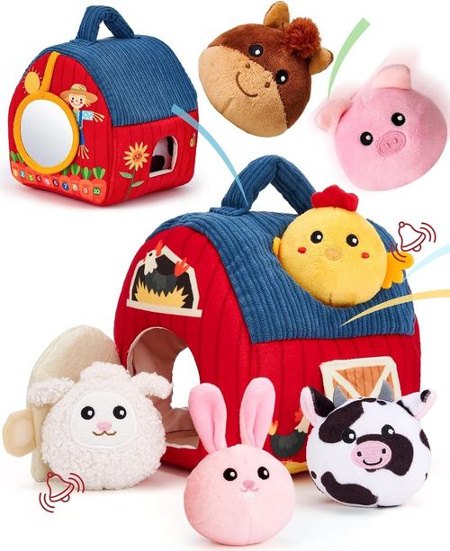 Montessori Farm Animals Barn Toy Set for Babies 6-12  - Sensory Playtime — image 3
