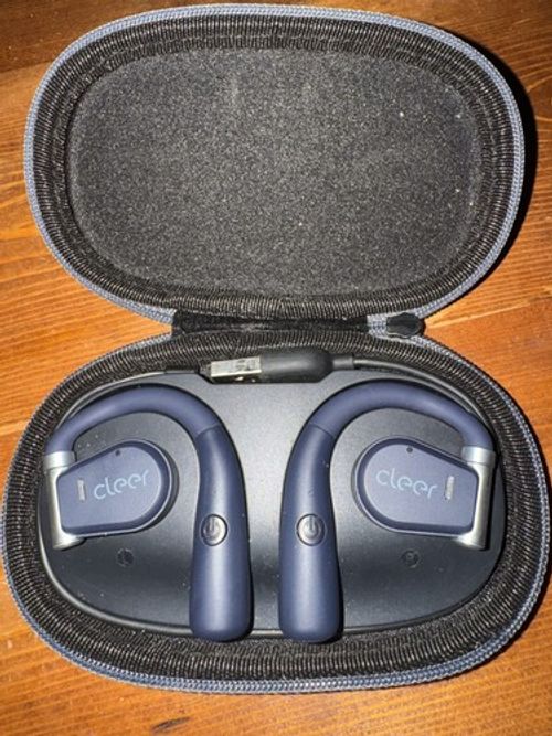 Cleer ARC CLR-ARC-NB Open-Ear TWS Earbuds Bluetooth 18H Playtime Navy Used, Good