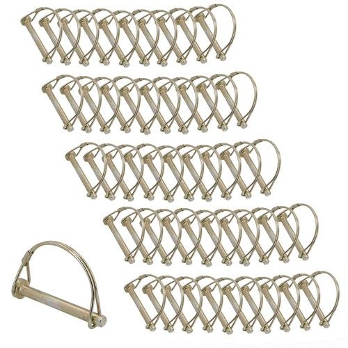 8mm Shaft Locking Retaining Pin D Clip PTO Fasteners Fastening Trailers 50pc