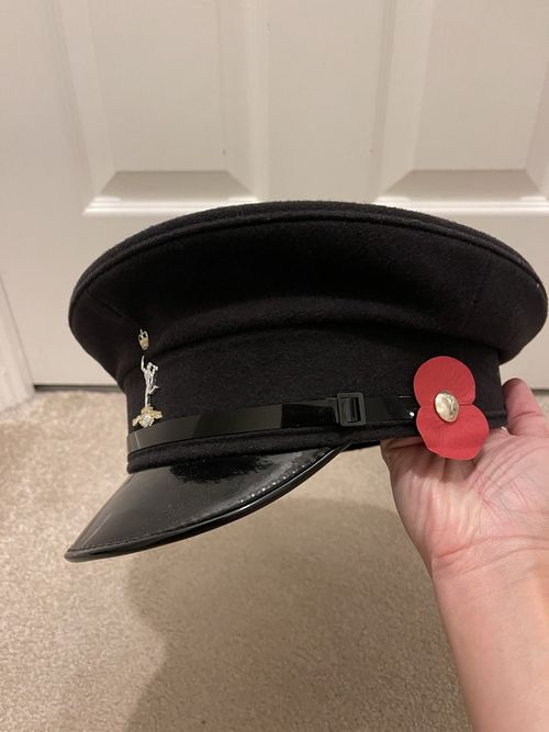 British Army Royal Signals Forage Peaked Cap Hat Genuine Owner Issued Size 58cm — image 3