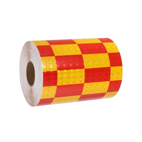 Reflective Tape, 6 Inch x 82 ft Safety Reflector Tape, Yellow Red — image 1