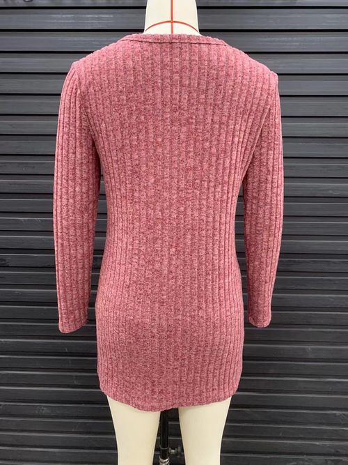 Ladies Knitted Coat Cardigan Buttons Up Long Sleeve Stretch Jumper Long Top SIZE — image 5