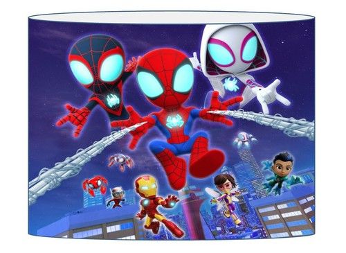 SPIDEY & AMAZING FRIENDS CEILING SHADE, TOUCH LAMP, WALL ART, CLOCK or BUNDLE
