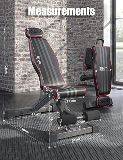 Adjustable Weight Bench Gym Fitness Foldable Incline Decline For Home Workout